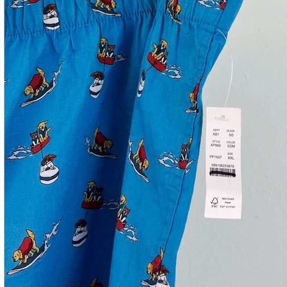 NWT J. Crew Men’s Printed Cotton Boxers Blue Dog Print - Picture 3 of 5